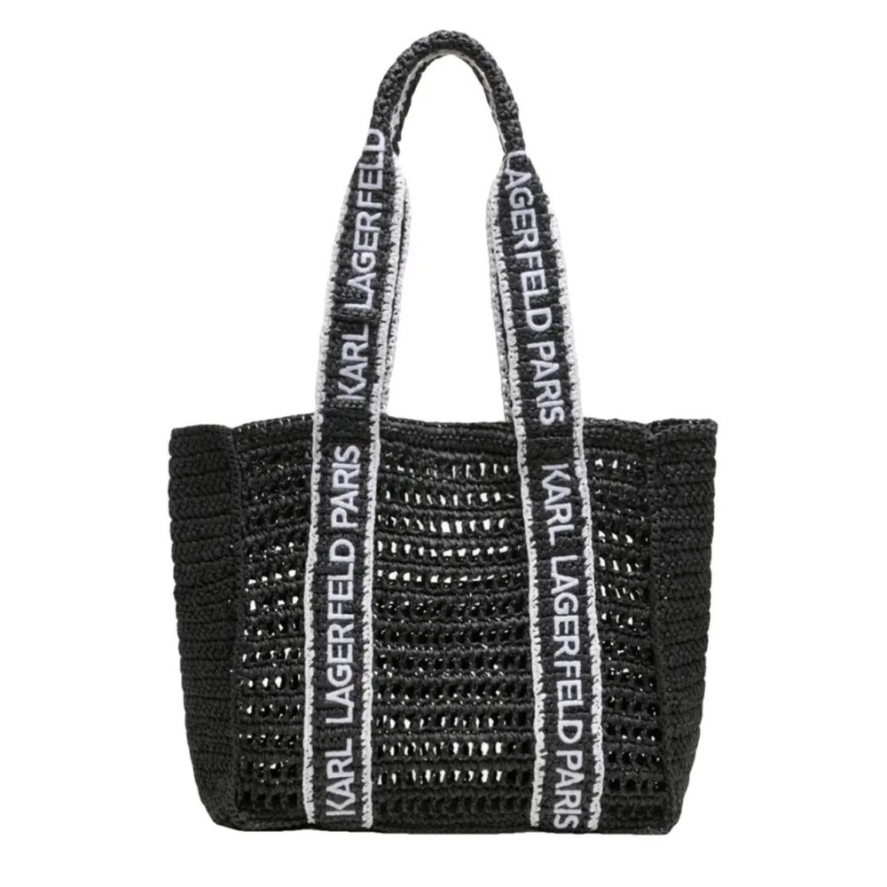 Karl Lagerfeld Black and White Tote Bag